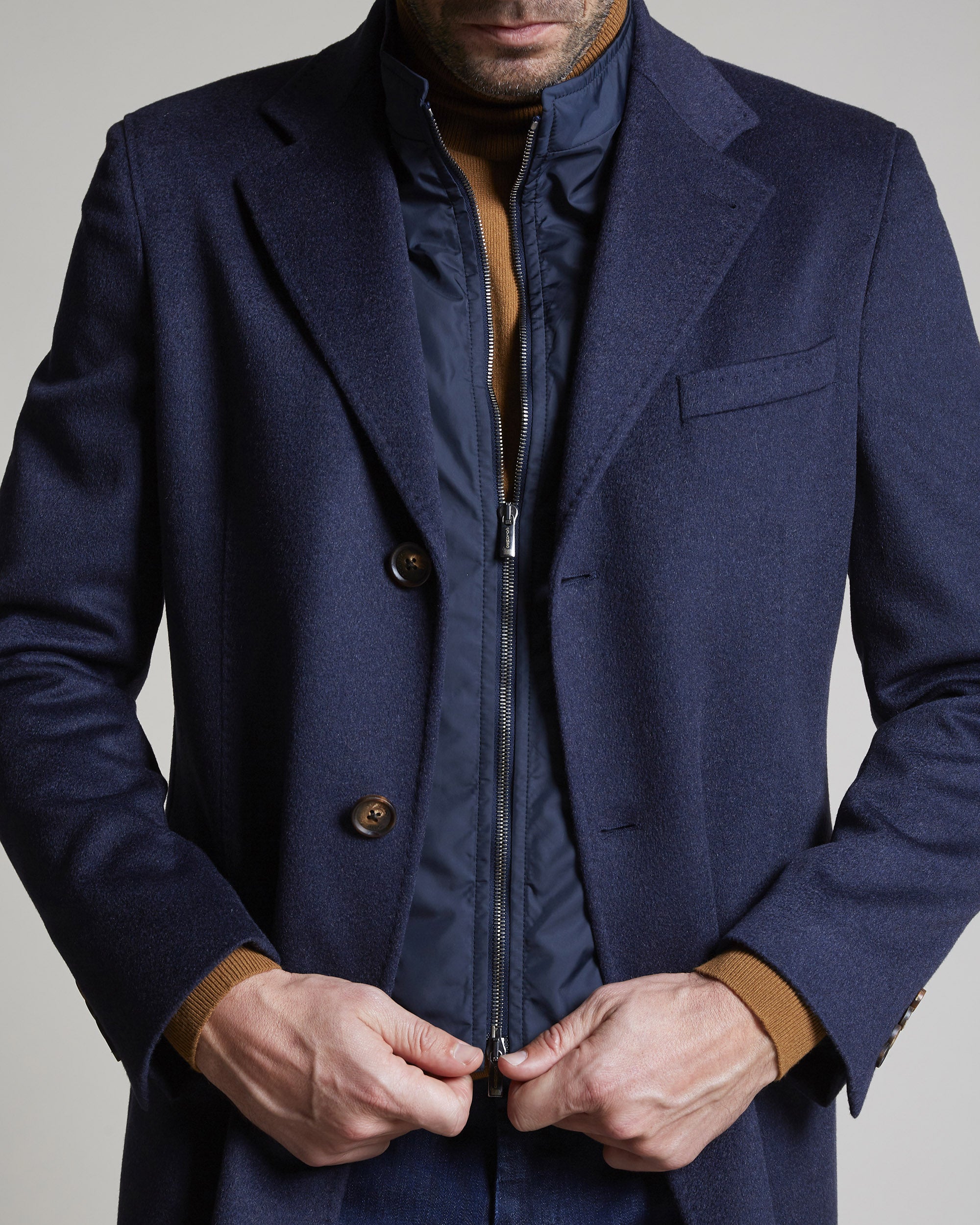 Light blue cashmere coat