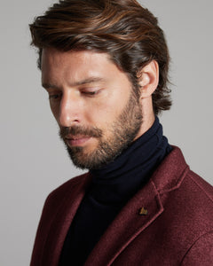 Bordeaux cashmere fleece blazer