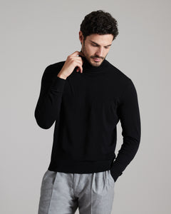 12.8 Kid Wool black turtleneck sweater