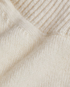 Natural white Kid cashmere turtleneck sweater