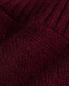 Burgundy Kid cashmere turtleneck sweater
