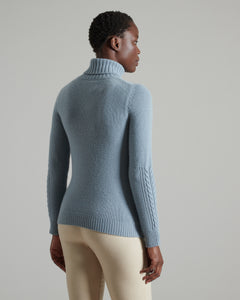 Light blue Kid Cashmere turtleneck sweater